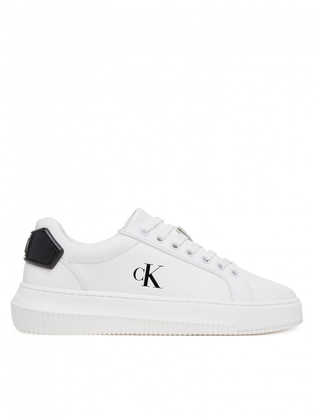 Calvin Klein Jeans Sneakersy Chunky Cupsole Ru Patch Lth Wn YW0YW01846 Bílá